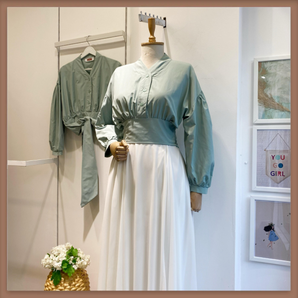 Mint Yeşili Poplin Jane Gömlek