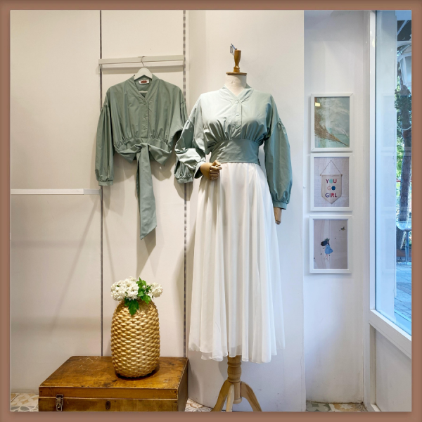 Mint Yeşili Poplin Jane Gömlek