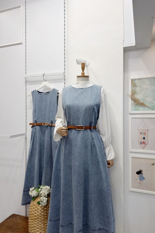 Buz Mavisi Taba Kemerli Veloria Jile