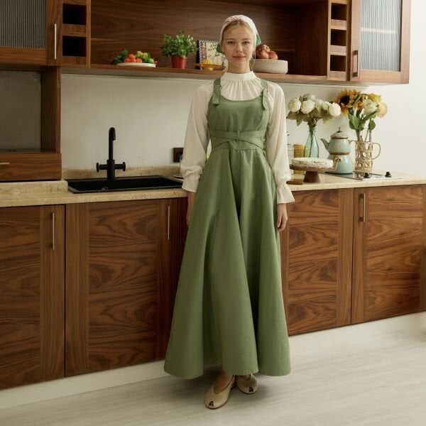 Haki Yeşili Gabardin Kumaş Özel Tasarım Jile X The Taste Of Things