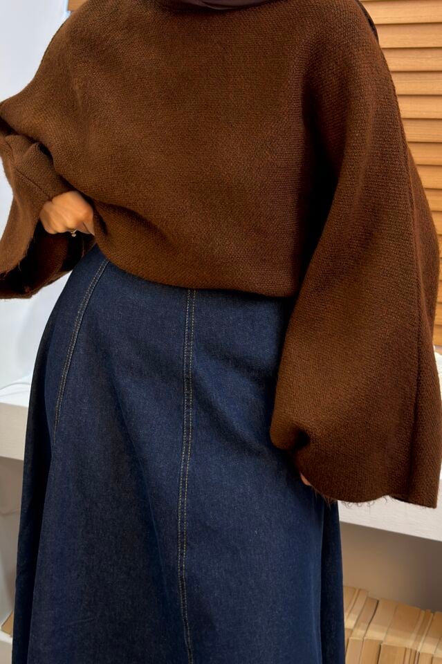 Kahverengi Oversize Rosella Kazak