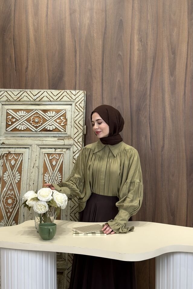 Çağla Yeşili Robalı Alisia Gömlek