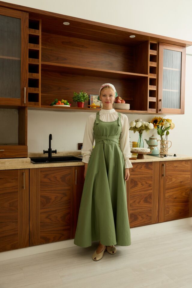 Haki Yeşili Gabardin Kumaş Özel Tasarım Jile X The Taste Of Things