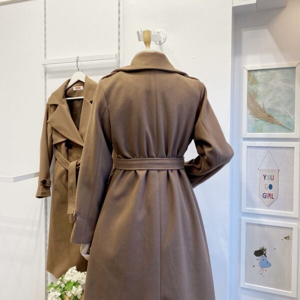 Kahverengi Mora Kaşe Kaban