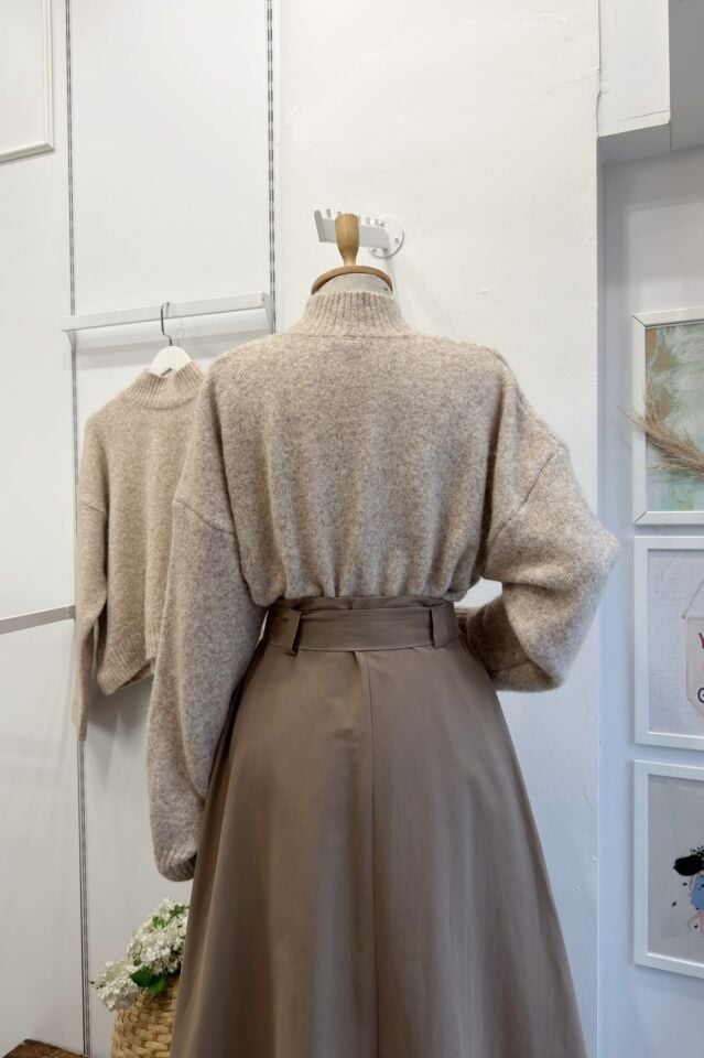 Vizon Yarım Boğazlı Mirette Kazak