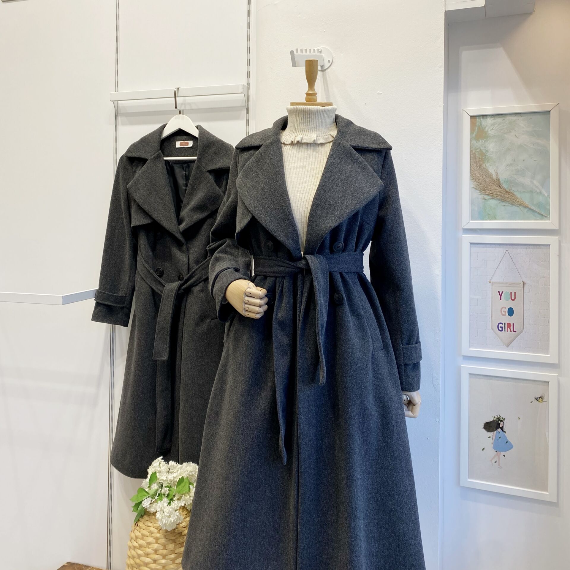 Antrasit Mora Kaşe Kaban