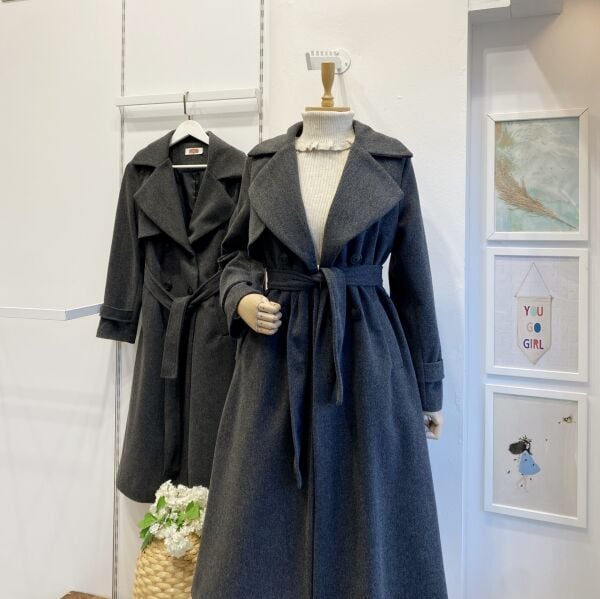 Antrasit Mora Kaşe Kaban