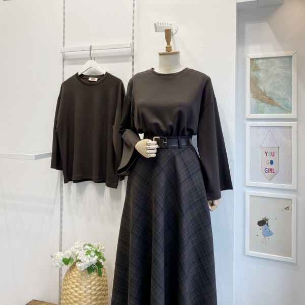 Acı Kahve Osyho Kumaş Bluz