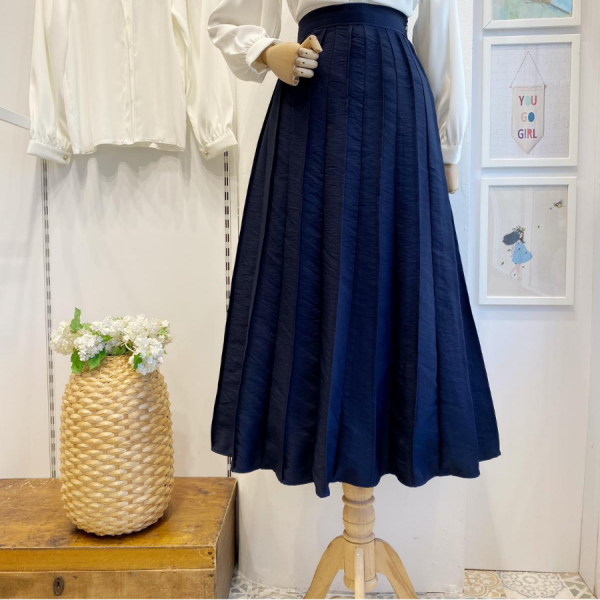 Lacivert Pileli Amelie Etek