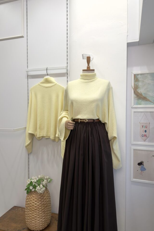 Yarasa Kol Detaylı Sarı Kazak