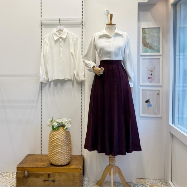 Mürdüm Pileli Amelie Etek