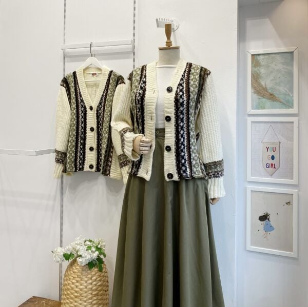 Krem Forest Model Hırka