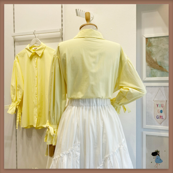 Sarı Kol Detaylı Softly Gömlek