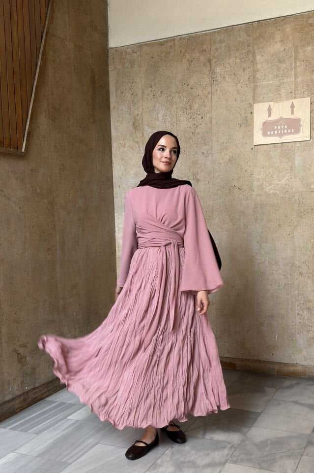 Pembe Şifon Cote Takım