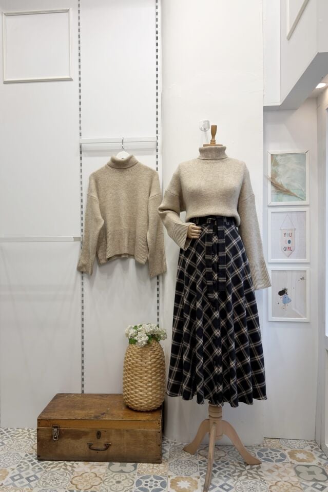 Vizon Boğazlı Amarend Oversize Kazak