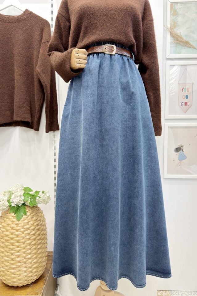 Kahverengi Kemerli Limea Kot Etek