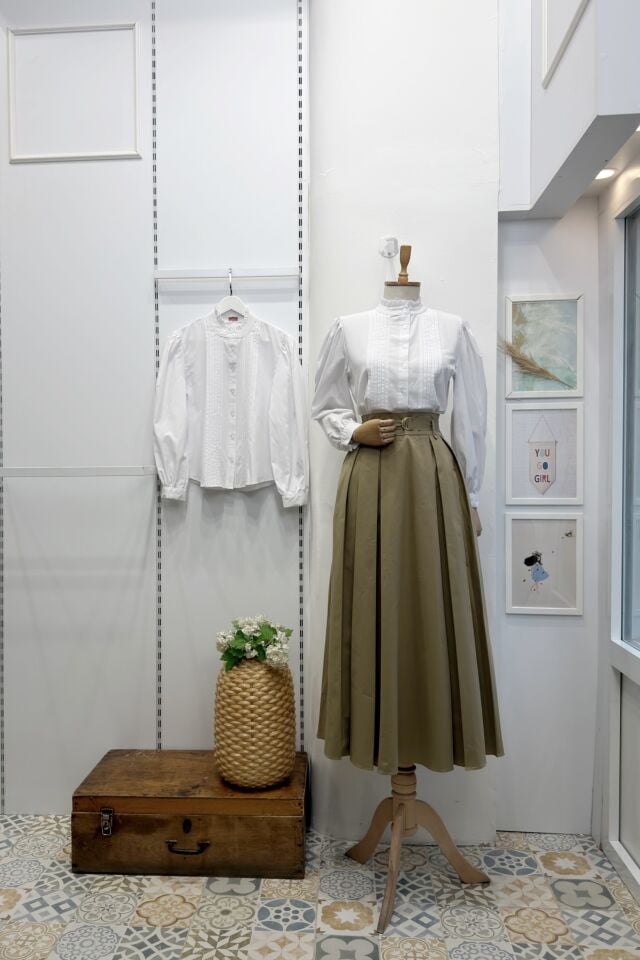 Çağla Yeşili Novera Kemer Detaylı Etek