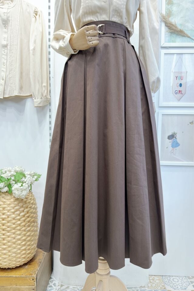 Acı Kahve Novera Kemer Detaylı Etek