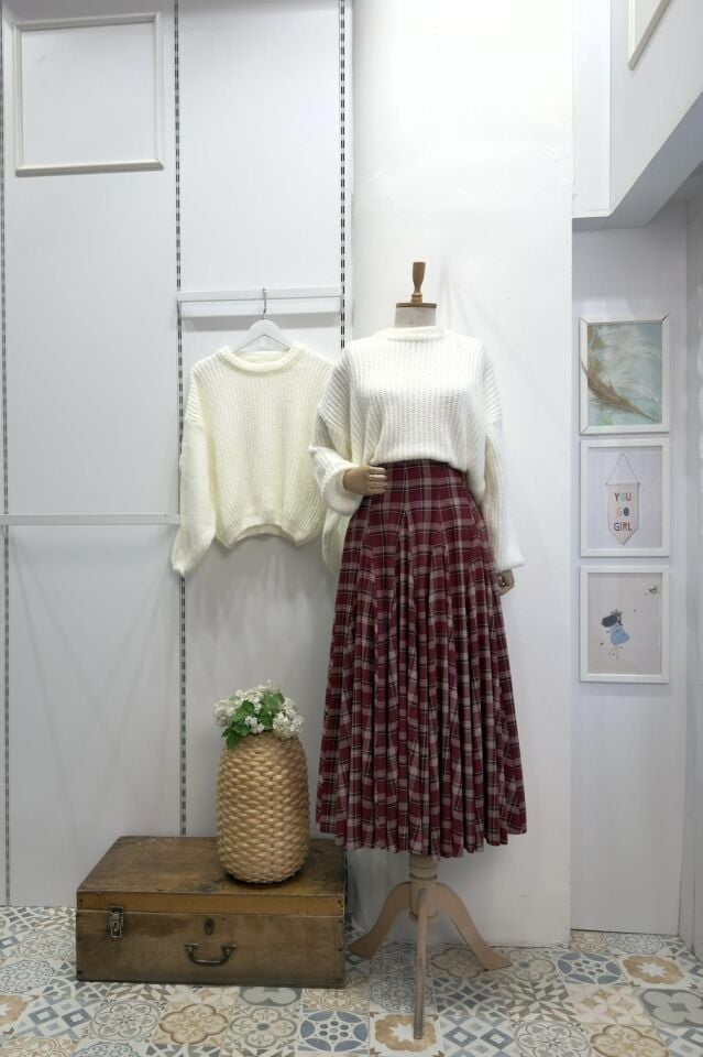 Kırmızı Ekoseli Melodie Etek