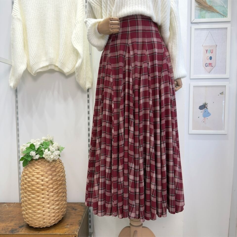 Kırmızı Ekoseli Melodie Etek