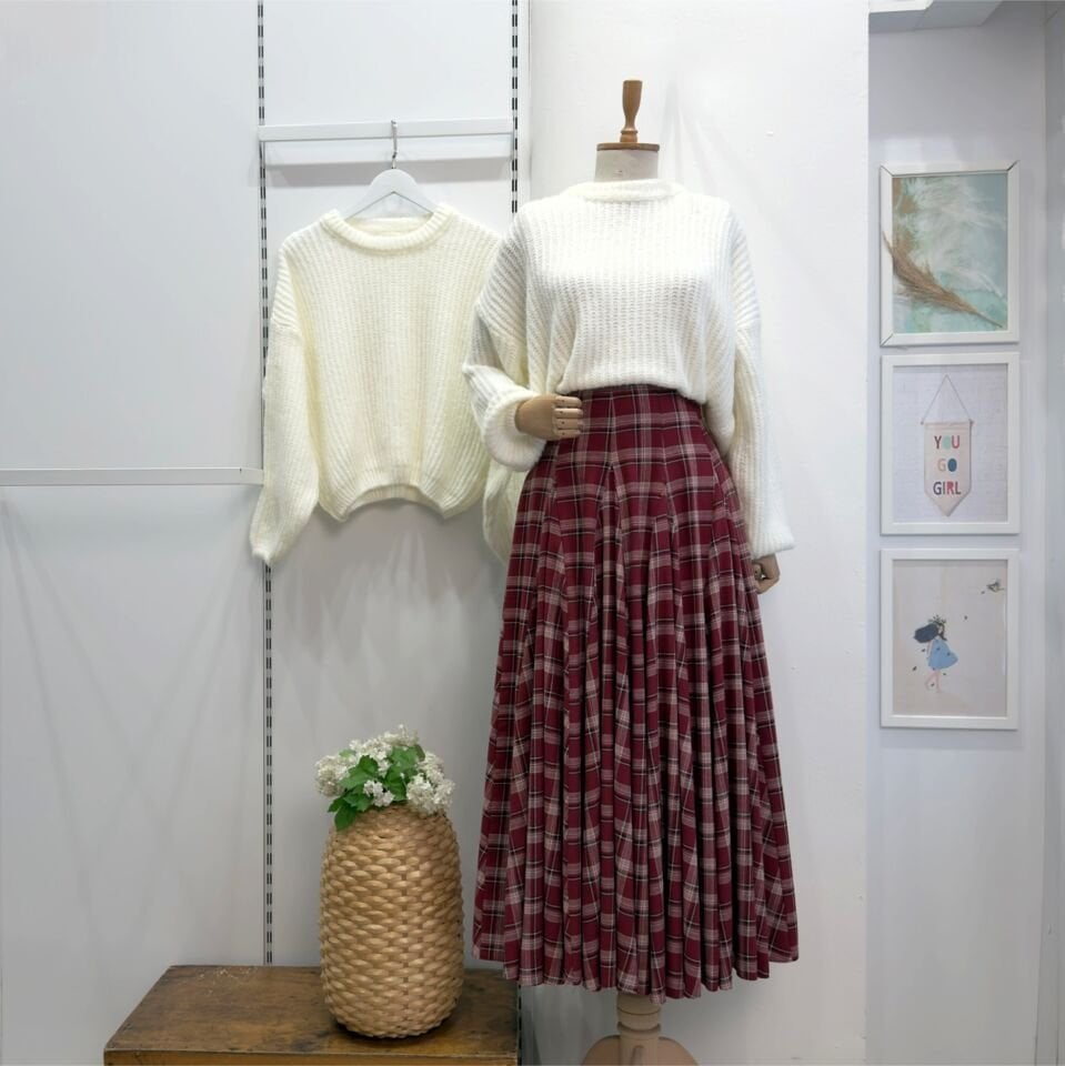 Kırmızı Ekoseli Melodie Etek