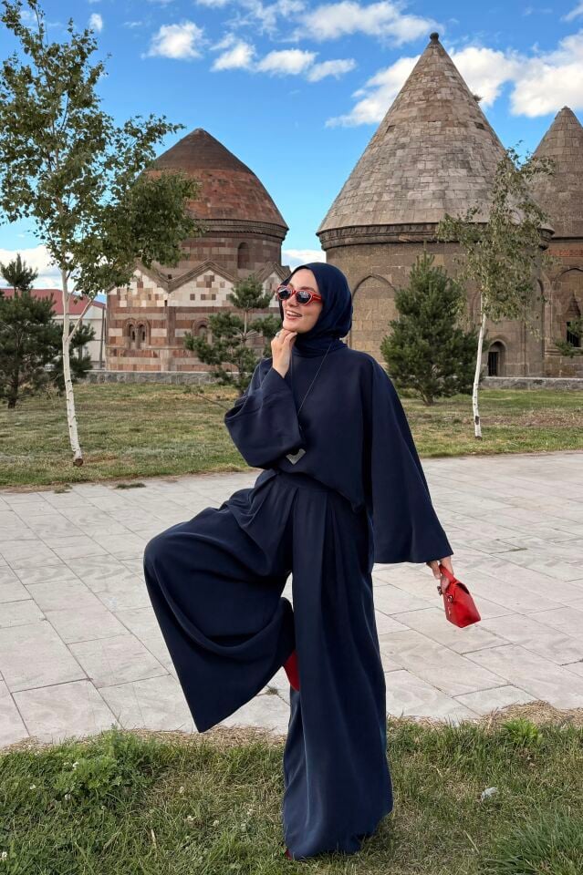 Faya Girls x Lacivert Calia Modal Pantolon Takım