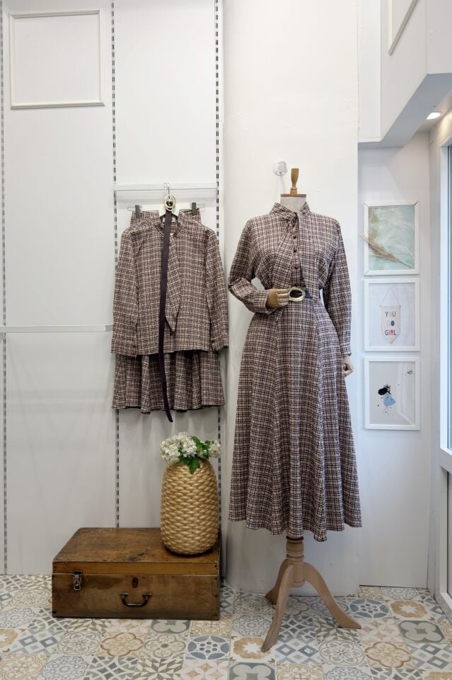 Bordo Minik Ekoseli Brunel Takım