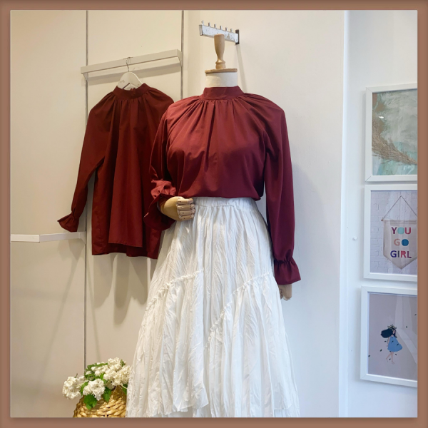 Bordo Poplin İçlik