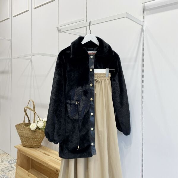 Siyah Beli İpli Kürk