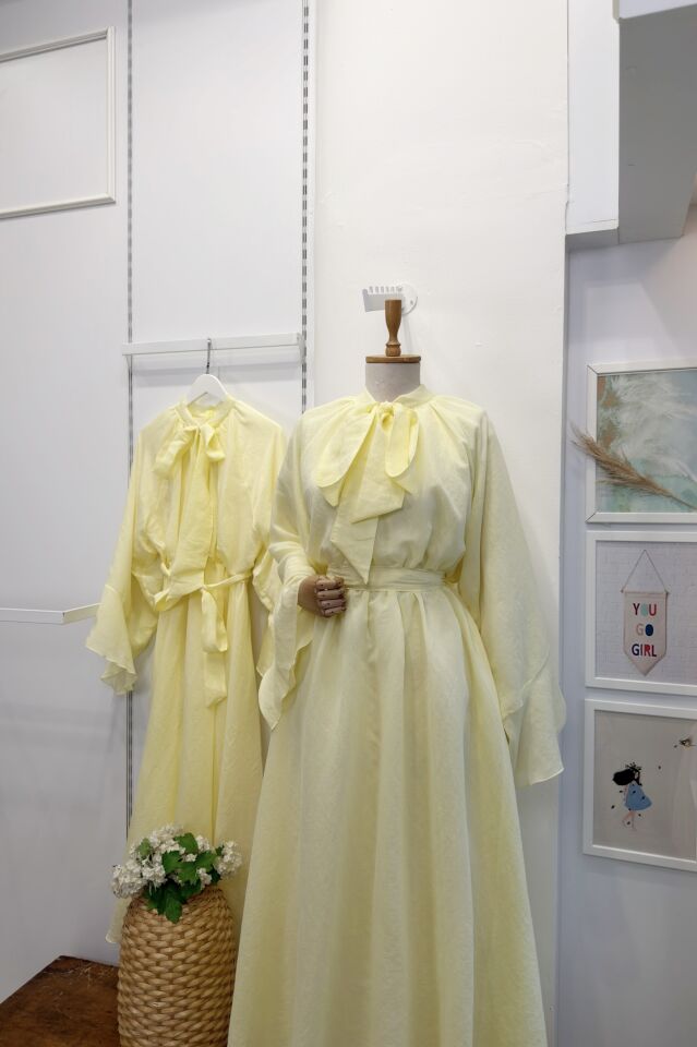 Butteryellow Diamonde Şifon Elbise