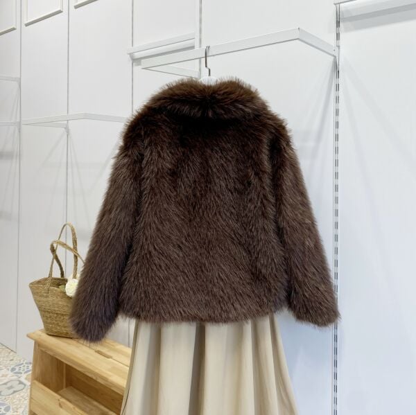 Kahverengi Kürk Mont