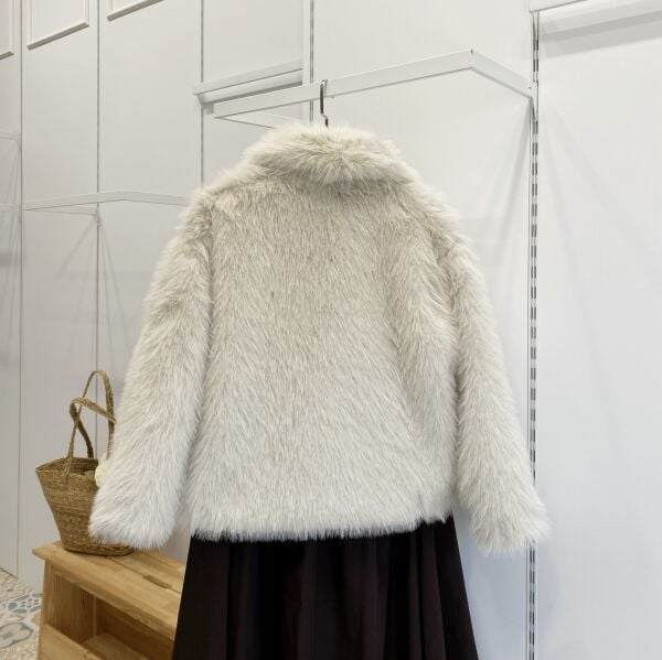 Ekru Kürk Mont