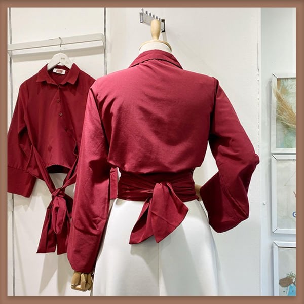 BAĞLAMALI BORDO GÖMLEK