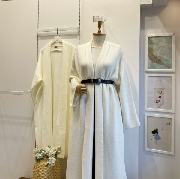 Vanilya Salaş Uzun Triko Hırka