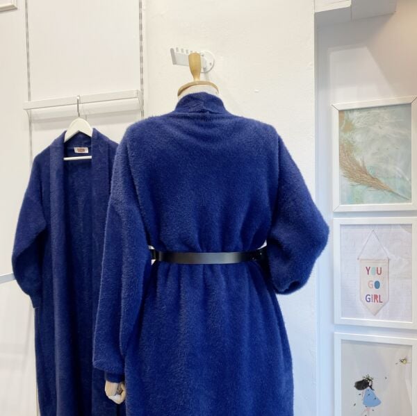 Lacivert Triko Melange Hırka