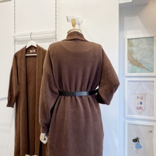 Kahverengi  Triko Melange Hırka