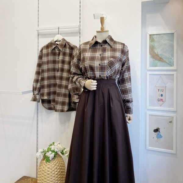 Kahverengi Ekoseli Gömlek