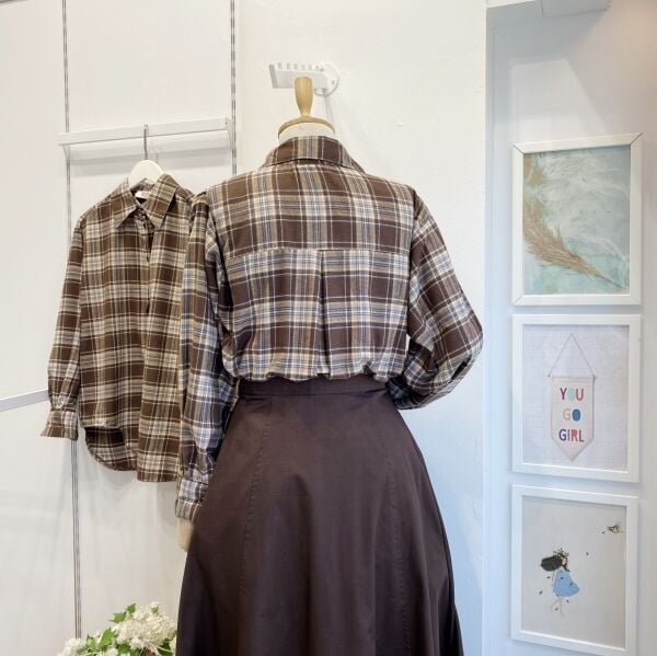 Kahverengi Ekoseli Gömlek