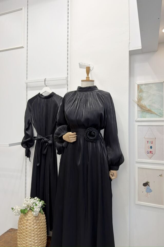 Siyah Nova Şifon Abiye