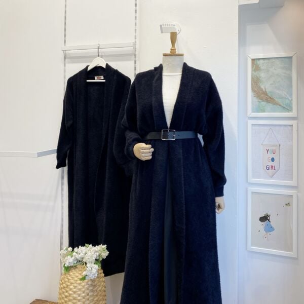 Siyah Triko Melange Hırka