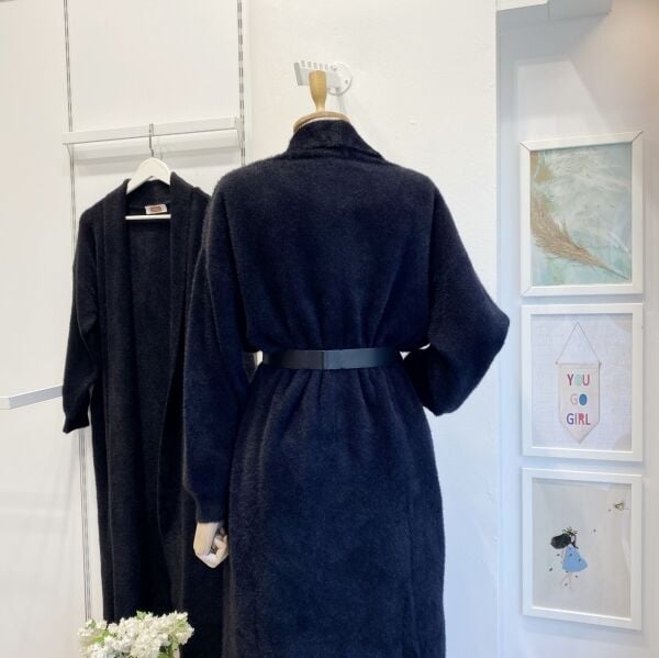 Siyah Triko Melange Hırka