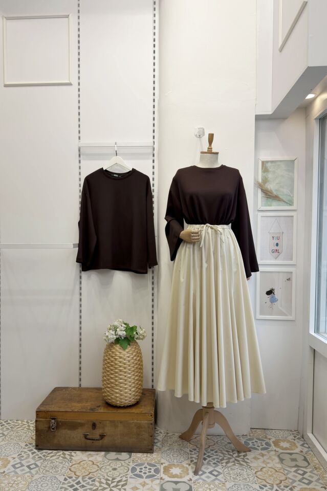 Butteryellow Elara Kloş Poplin Etek