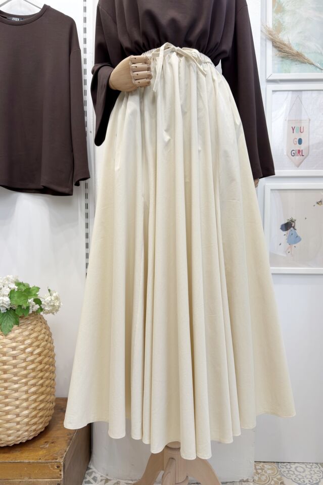 Butteryellow Elara Kloş Poplin Etek