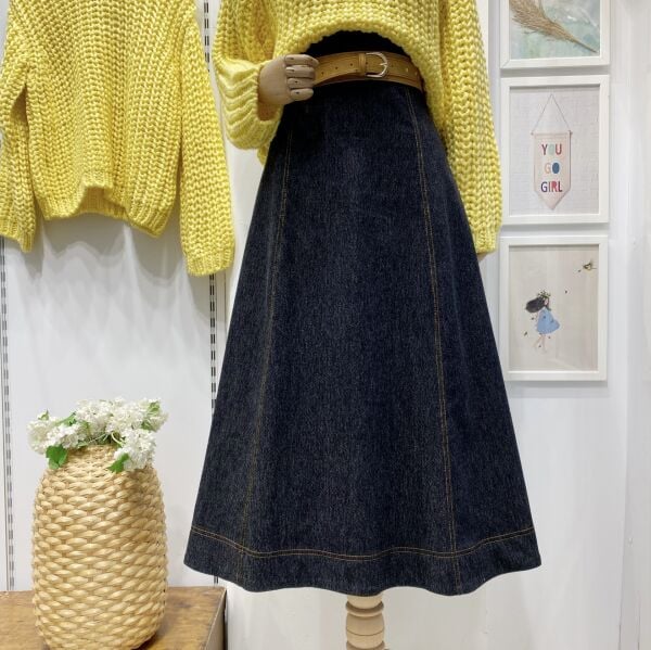 Süet Kemer Detaylı Antrasit Perline Kot Etek