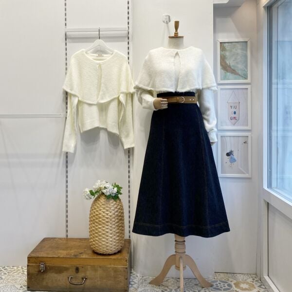 Süet Kemer Detaylı Antrasit Perline Kot Etek