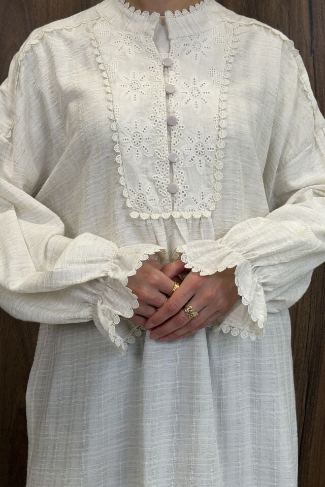 Krem Keten Estera Tunik