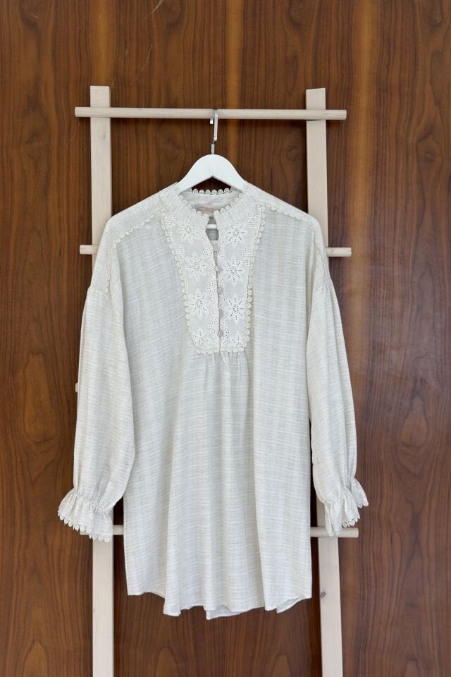 Krem Keten Estera Tunik