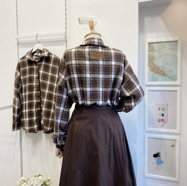 Kahverengi Çizgili Oduncu Gömlek